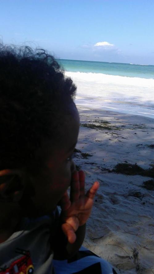 Liam Kenya beach